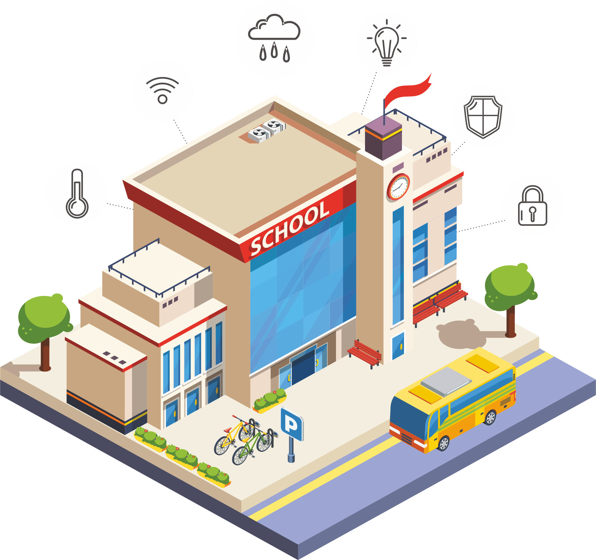 3D модель цифрового двойника школы